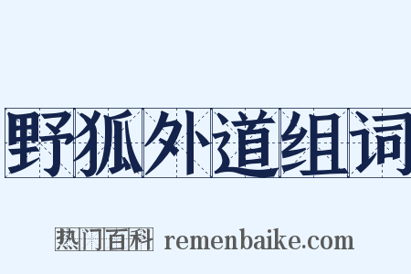 野狐外道组词是什么意思的图片